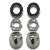 Classic Mini Chrome Wiper Bezel With Nut And Seal Pair, 6-sided Nut
