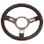 13 3 Spoke Black Chrome Semi Dished Steering Wheel