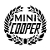 Austin Mini Decal Black Wreath 'mini Cooper